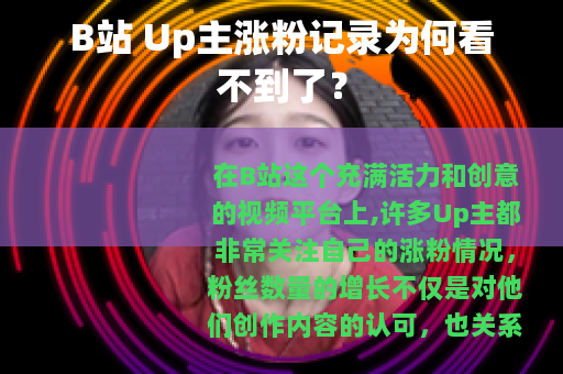 B站 Up主涨粉记录为何看不到了？
