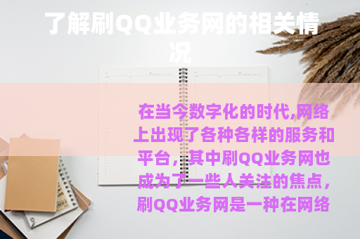 了解刷QQ业务网的相关情况