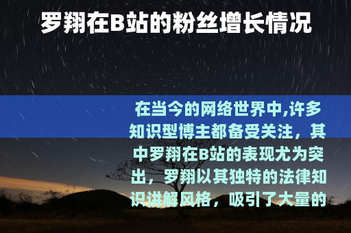 罗翔在B站的粉丝增长情况