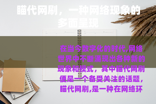 瞄代网刷，一种网络现象的多面呈现