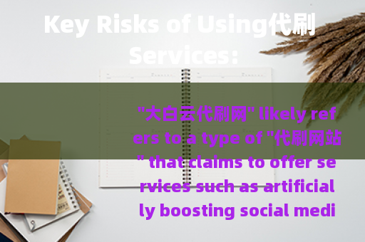 Key Risks of Using代刷 Services: